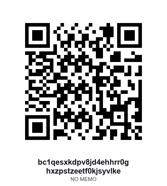 Bitcoin donation QR code